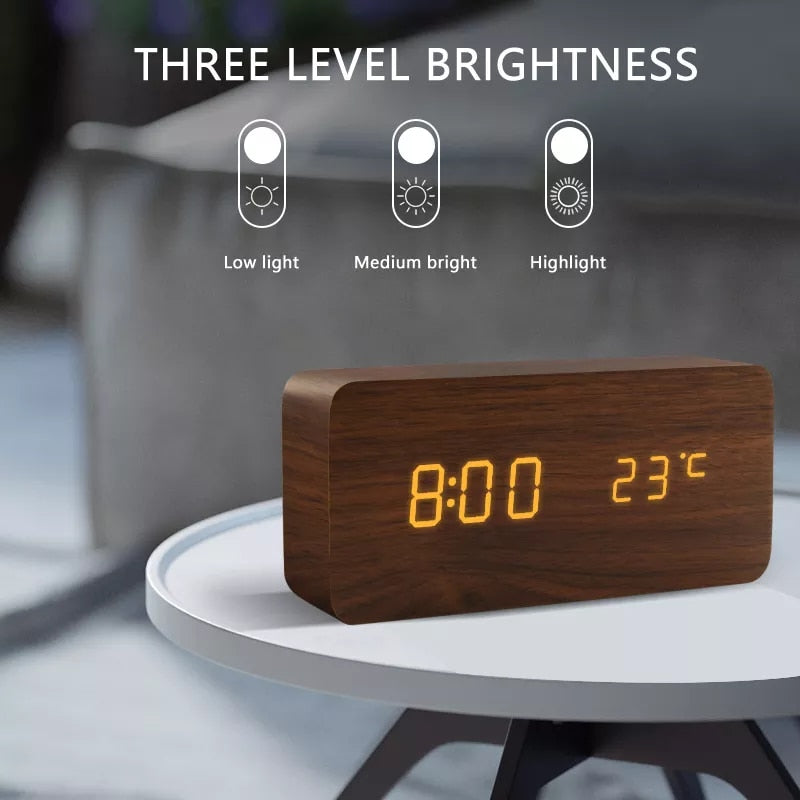 Promaxio™ Wooden Alarm Clock